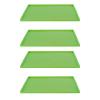 Food Grade High Temperature Resistant Avoid Sticking Fruit Dehydrator Sheets, 4Pcs Silicone Dehydrator Mats, Nonstick Baking Rug Mat, for Jerky, Fruit, Herbs, Chips, Flax Crackers Crusts (Green), view 1