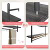 Bestier Pipe Shelf Industrial Floating Shelving 31" Kitchen Wall-Mounted Shelf Towel Bar Hooks Coffee Bar Shelves Wine Hanging Display Rack Bookshelf Living Room Decor Bathroom-Charcoal Black view 3
