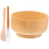FOMIYES 2sets Diy Facial Mask Bowl Set Elegant Wooden Mixing Bowl with Anti-drop Brush Kit for Convenient Home Use Portable and Easy to Clean Spa Tool view 1