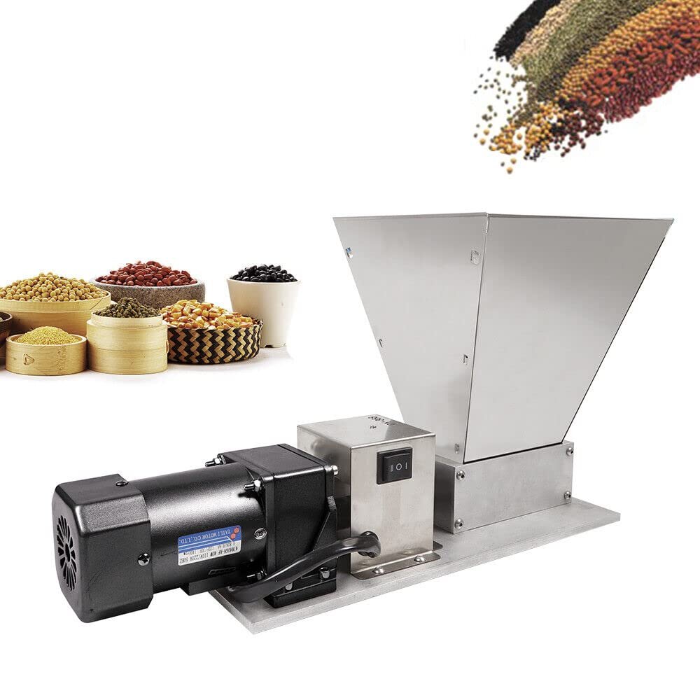 4L Tabletop Electric Grinder Wet and Dry Grinder Corn Grain Wheat Feed Grinder 2 Roll Dry Grain Cereal Grinder Home Brewing Mill 110V