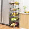 SAYZH Fruit Basket Kitchen Pantry Organizers and Storage - 5 Tier Stackable Metal Wire Basket Stand for Fruit Vegetable Snacks Jars Bins Containers Organization, (Black, 5 Tiers) view 1