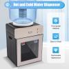Water Dispenser, 5 Gallon Top Loading Mini Countertop Water Cooler Electric Tabletop Drinking Machine with Hot/Cold Water view 4
