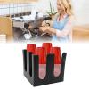 Square 4 Grids Breakroom Coffee Condiment and Cup Storage Organizer,Cup and Lid Holder,Paper Cup Dispenser Storage Holder for Home, Office, Coffee Shops, Cafe, Restaurant, Lounge, 4 Cup Dispenser view 4