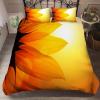 LTAETHC Duvet Cover Queen Size, Sunflower Herb Gold Towards The Sun 3D Print Duvet Cover Set, Luxury Soft 3 Pieces Bedding Set Breathable with 2 Pillow Shams for Hotel Bedroom Decor (No Comforter) view 3