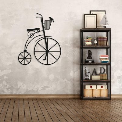 Bicycle Metal Wall Art, Bicycle Wall Decor, Cycling Wall Decor for Home Decor, Room Decor, Living room, Kitchen, Bedroom, Boho Housewarming Gift, Bicycle Lover Gift (23.6" x 21.6" / 60 x 55 cm)