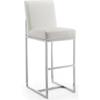 Home Square 42" Faux Leather Barstool in Pearl White - Set of 2 view 3
