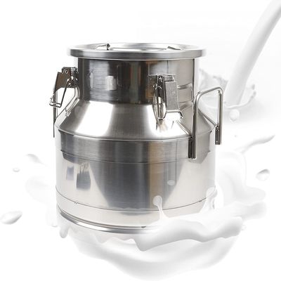 3Gal Stainless Steel Milk Can 12L, Dairy Pot with Sealed Lid 304 Heavy Duty Bucket GDAE10 Liquid Storage Canister Oil Barrel Pail Jug Wine Tea Beer for Home Bar Kitchen Industry