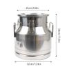 3Gal Stainless Steel Milk Can 12L, Dairy Pot with Sealed Lid 304 Heavy Duty Bucket GDAE10 Liquid Storage Canister Oil Barrel Pail Jug Wine Tea Beer for Home Bar Kitchen Industry view 2