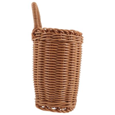Storage Basket Woven Rattan Hanging Basket: Wall Fruit Storage Holder Wicker Garlic Onion Egg Planter Container for Vegetable Kitchen Living Room Bedroom Flower Pots Outdoor