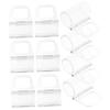 Housoutil 10Pcs Transparent Roller Window Shade Pulls Lightweight Abs Handles Easy Operation Cordless Blind Pulls for Rods Curtain Accessories 2.16X1.37X0.98In view 1