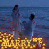Marry Me Lighted up Letters Proposal Decoration Kit with 72 LED Tea Lights view 3