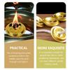 Hemoton Floating Core Ball Cord Oil Lamp Wicks with Holders for Indoor Oil Lamps Candle Making Supplies 1.57 Inch 6-Pack view 3