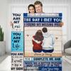 KERAOO Personalized Blanket to My Husband, You are My Love and Life, Anniversary Romantic Gift for He, Christmas Valentines Day Gift for Husband, Husband Birthday Gift Ideas view 1