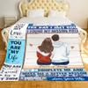 KERAOO Personalized Blanket to My Husband, You are My Love and Life, Anniversary Romantic Gift for He, Christmas Valentines Day Gift for Husband, Husband Birthday Gift Ideas view 4
