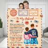 KERAOO Customized Blanket to My Husband, Always Will I Love You, Anniversary Romantic Gift for He, Husband Birthday Gift Ideas, Christmas Valentines Day Gift for Husband view 1