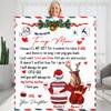 KERAOO Customized Throws Blankets Gift for Mom, Christmas Birthday Gifts for Mom, Personalized Blanket to My Mom Gift from Daughter, Best Mom Gifts, Mom Blanket view 1