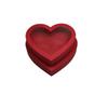 10"Cardboard Heart Shaped Mache Flowers Packaging Strawberries Sweets Gift Box with Clear Lid Set of 2(L/M) (Red, Heart Shaped) view 1