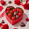 10"Cardboard Heart Shaped Mache Flowers Packaging Strawberries Sweets Gift Box with Clear Lid Set of 2(L/M) (Red, Heart Shaped) view 2