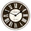 Classic Ivory and Brown Wall Clock | Ultra Quiet Quartz Mechanism | Hand Made in USA Beautiful Crisp Lasting Color | Comes in 8 Sizes (Wood, Brown Wall Clock-30 inches) view 1