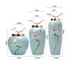 TATSEN Modern Ceramic Vase Golden Lid Tree Branch Handmade Crafts Decoration Flower Arrangement Creativity Living Room Home Decorations view 2