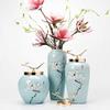 TATSEN Modern Ceramic Vase Golden Lid Tree Branch Handmade Crafts Decoration Flower Arrangement Creativity Living Room Home Decorations view 3