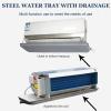 Air Conditioner Drip Tray Condensate Drain Pan, Galvanized Metal Tray Water Collector pad, Drain Fitting Kit with 2m Condensing Drain Pipe, for Universal Split Air Conditioner Heat Pump Systems view 3