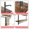 Bestier Pipe Shelf Industrial Floating Shelving 31" Kitchen Wall-Mounted Shelf with Towel Bar Hooks Coffee Bar Shelves Wine Hanging Display Rack Bookshelf Living Room Decor Bathroom-Rustic Brown view 3