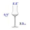Crystal Limoncello Cordial Glasses | Set of 4 | Tall 3.3 oz Long Stemmed Spirit Glassware for Sipping Aromatic Liquor, After Dinner Drink, Aperitif, Digestive | Elegant Tulip Shaped Stemware view 2