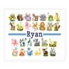 Personalized Animal Alphabet Plate Set, Bowl, Placemat, Mug, Mealtime, Dinner, Dinnerware - Choose Your Pieces view 3