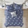 Harbor House Seaside Reversible Cotton Quilt Set Coastal Clam, Starfish, Coral Embroidery, All Season, Pre-Washed Coverlet Bedding Layer, Decorative Pillow, Full/Queen(90"x90") Navy 4 Piece view 3