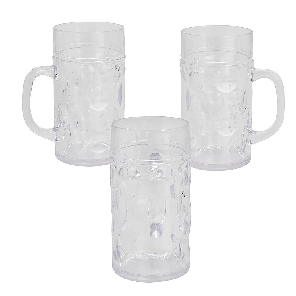 Clear Plastic Mug - 6 Ct.