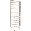 Angelynn's Wall Mounted Earring Holder Organizer Display for Women Small Earrings ONLY, Post Stud Dangle Pierced Earrings, Hanging Closet Jewelry Storage Rack, Luka Large Satin Nickel Silver 9"x20" view 1
