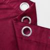 PLEASANT BOULEVARD | Velvet Curtains [2 Panels] Elegant Living Room Bedroom Window Drape Curtains, Grommet Eyelet Style (52" W x 95" L, Burgundy Red) view 3