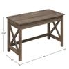 Writing Desk - Work Desk with X-Pattern Legs - for Office, Bedroom, Computer, or Craft Table - Home Office Desks by Lavish Home (Tan Wood Finish) view 3