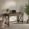 Writing Desk - Work Desk with X-Pattern Legs - for Office, Bedroom, Computer, or Craft Table - Home Office Desks by Lavish Home (Tan Wood Finish) view 4