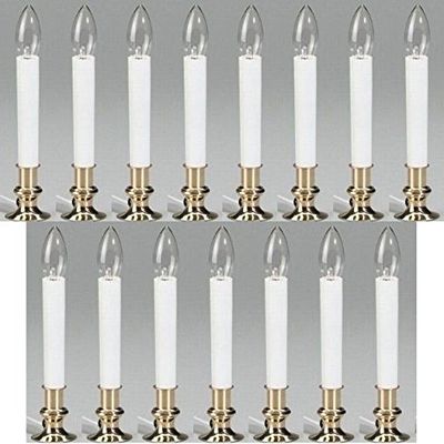 9" Electric Christmas Holiday Window Candle w 5' Cord - 15 Pack