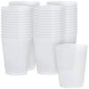 Fun Express 12 oz Frosted Plastic Cups 50 Pack - Heavy Duty Reusable Stadium Cups for Wedding Birthday Party | Clear Frost Flex Design |Shatterproof Cocktail Bar Drinkware Bulk Set view 1