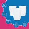 Fun Express 12 oz Frosted Plastic Cups 50 Pack - Heavy Duty Reusable Stadium Cups for Wedding Birthday Party | Clear Frost Flex Design |Shatterproof Cocktail Bar Drinkware Bulk Set view 3