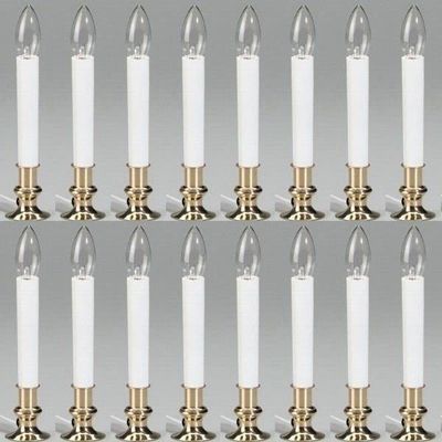 9" Electric Christmas Holiday Window Candle w 5' Cord - 16 Pack