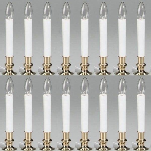 9" Electric Christmas Holiday Window Candle w 5' Cord - 16 Pack