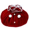 Haute Decor Santa's Surprise Convertible Tree Skirt, Velvet Fabric, Dark Red Double-Sided with Pom Pom String Closure. Extra Large 80 inch Diameter - Hide Presents Until Christmas Morning view 1