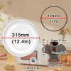 Microwave Glass Turntable Plate, 9.6" 10.6" 12.4" Round Microwave Glass Plate , Replacement Microwave Plate With Microwave Turntable Coupler And Ring For Fits Virtually All Small Microwaves ( Color : view 3