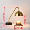 Candle Warmer Lamp Table Lamp Candle Metal with Lampshade Candle Warmer Lamp with Base No Fire Wax Melter for Sleeping Bedroom for Bedside Living Room view 3