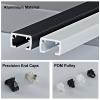 NOIRDA Curtain Single Tracks Ceiling Mount, Room Divider Curtain Rod, RV Curtain Track, Slide Quietly Curtain Track Rail, Easy Install, for Spaces 1m-5m(Color:Black,Size:2m/6.5ft) view 4