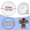 Universall Microwave Glass Turntable Plate, 9.6" 10" 12.4" Round Microwave Glass Plate, 0.2" Thick, Microwave Glass Tray With Microwave Turntable Coupler And Ring, Replacement Accessories ( Color : Cl view 3