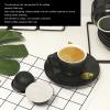 Aluminum Foil Seals Kit Reusable Capsule Kit For Capsules,Coffee Capsule Filter Cup Kit Black with Beech Holder Aluminum Foil Spoon Brush 230ml Reusable Coffee Powder Filler, coffee capsule filte view 2