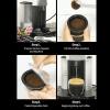 Aluminum Foil Seals Kit Reusable Capsule Kit For Capsules,Coffee Capsule Filter Cup Kit Black with Beech Holder Aluminum Foil Spoon Brush 230ml Reusable Coffee Powder Filler, coffee capsule filte view 3