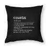 TiuKiu Throw Pillow Covers 16"x16" Cousin Definition Rustic Decorative Square Throw Pillow Covers Cousin Cushion Case for Sofa Couch Farmhouse Home Decoration view 1