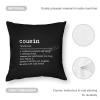TiuKiu Throw Pillow Covers 16"x16" Cousin Definition Rustic Decorative Square Throw Pillow Covers Cousin Cushion Case for Sofa Couch Farmhouse Home Decoration view 3