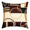 Erosebridal Modern Geometric Throw Pillow Cover 24x24 Brown Black Stripes Cushion Cover for Lumbar Support Bedroom Retro Circle Swirls Pillow Cover Abstract Texture Decorative Accent Pillow Case view 1